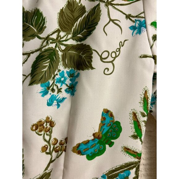 Vtg Shannon Mclean Silk dresses butterflies 3/4 sleeves pulled v-neck lined Size - Picture 12 of 14